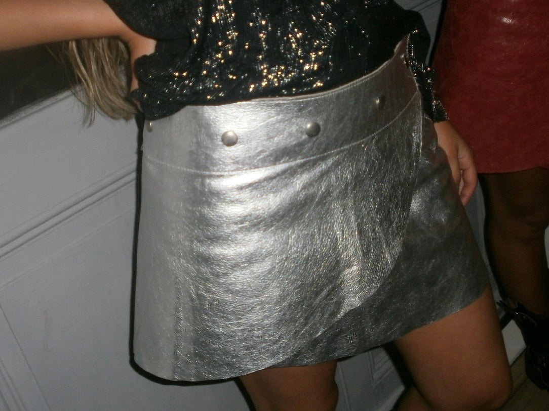 the mini skirt - plateado