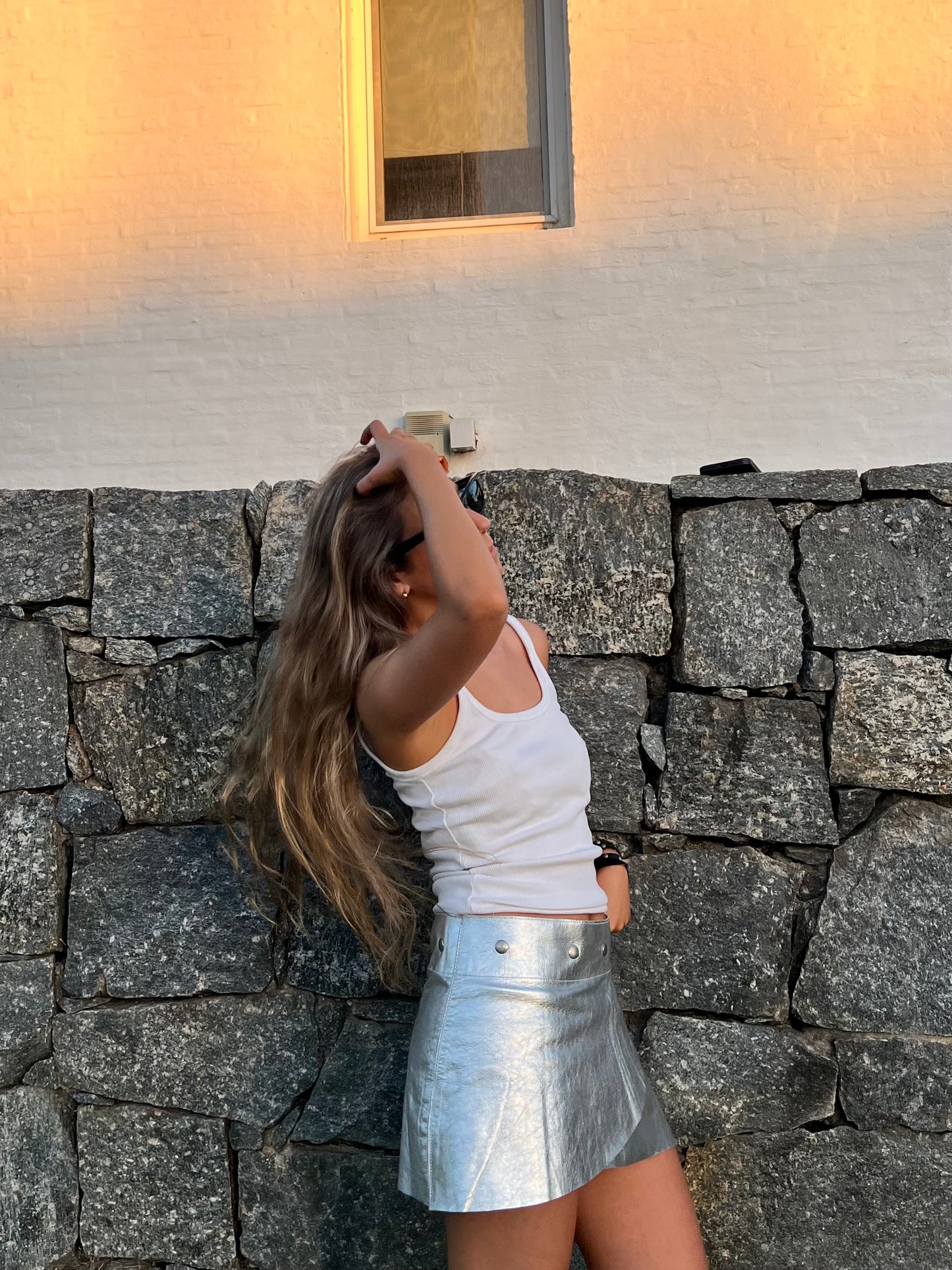 the mini skirt - plateado