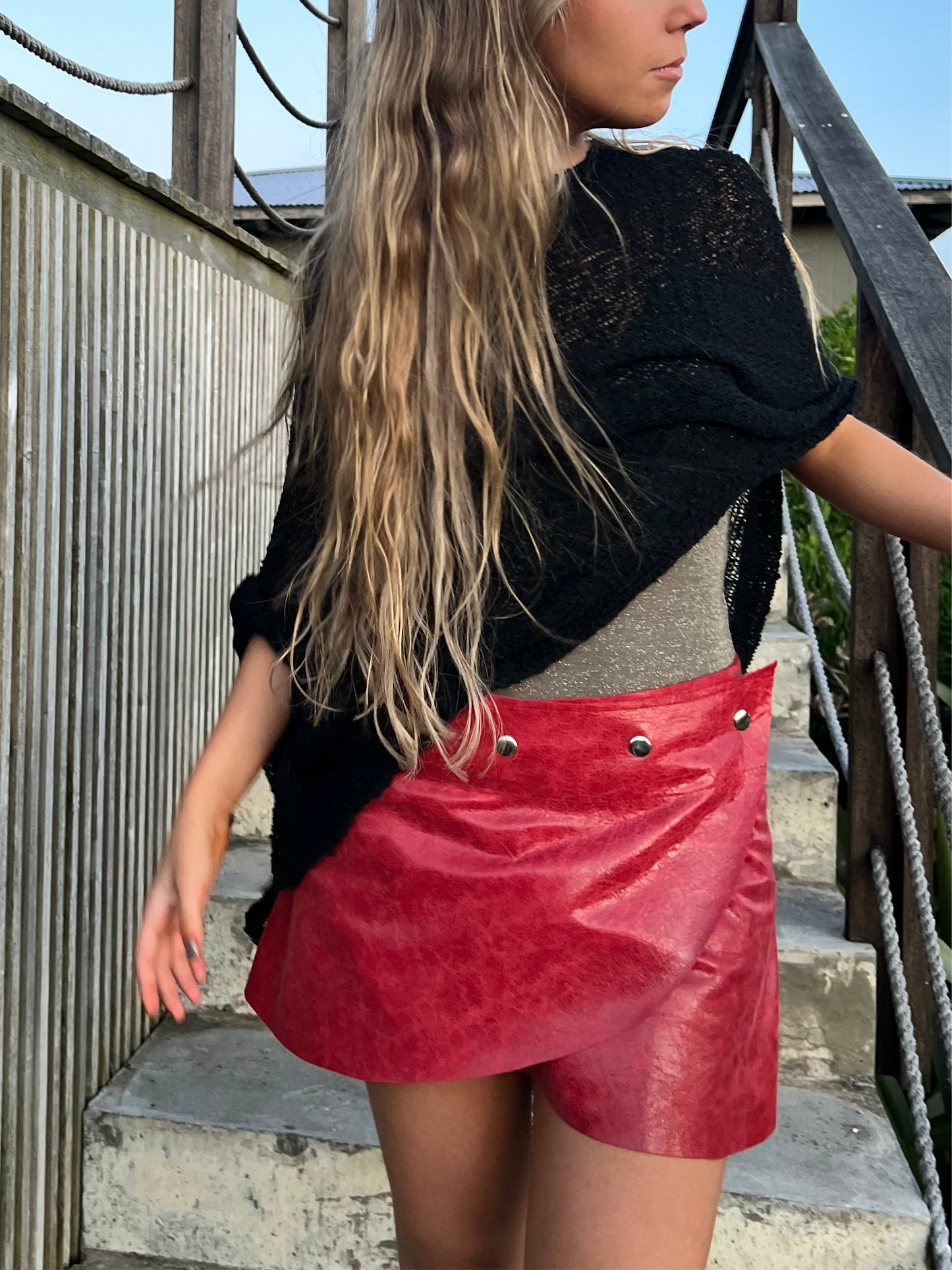 the mini skirt - cherry