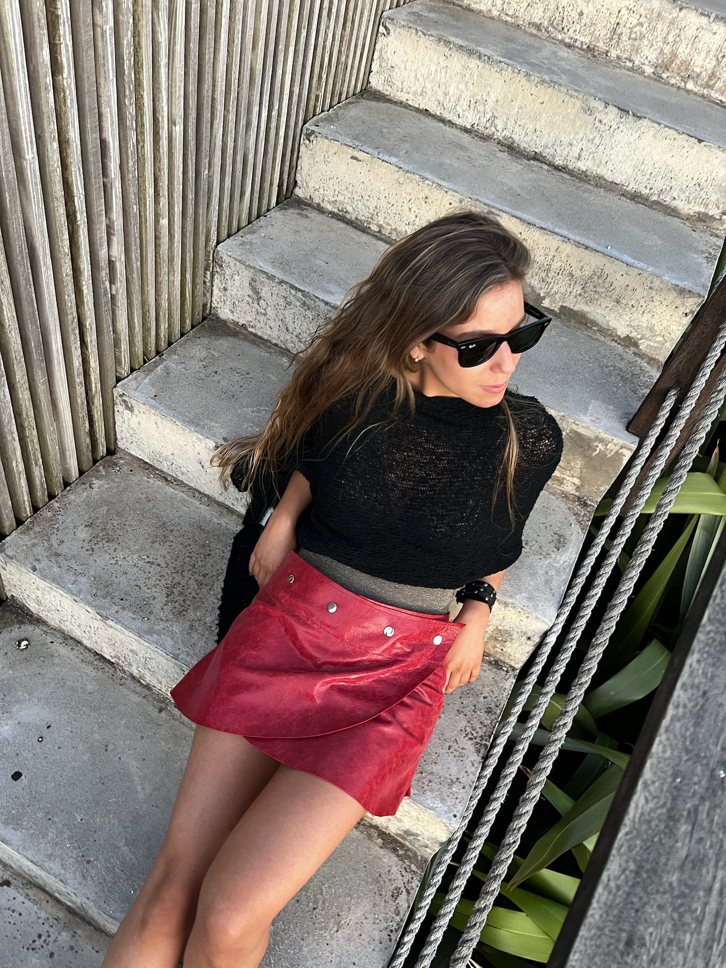 the mini skirt - cherry